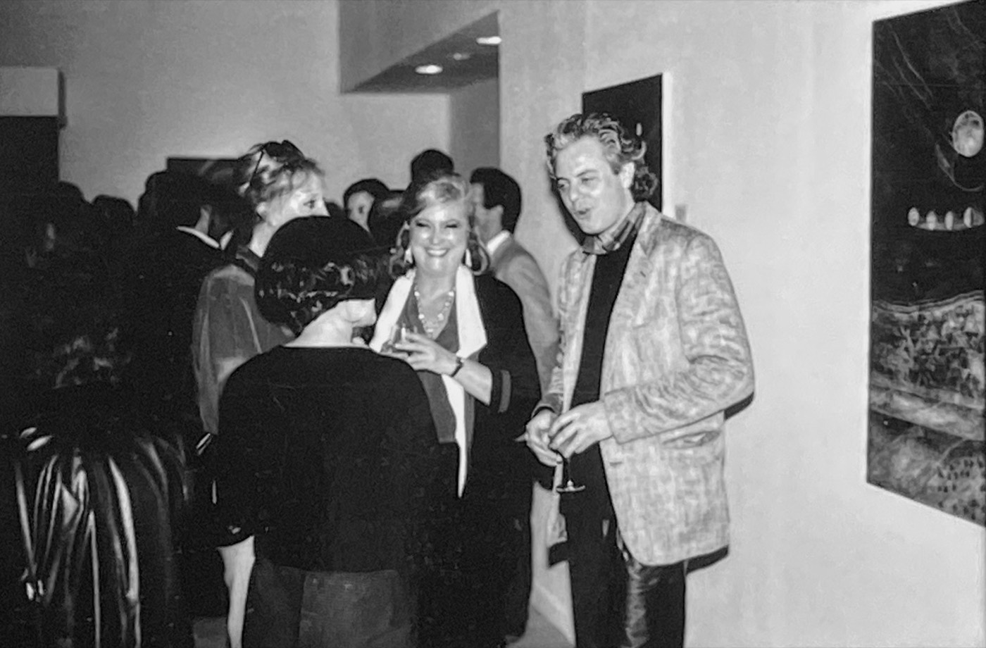 Keith Green and Eva J. Pape at the exhibition, Keith Green Gallery, New York, 1988